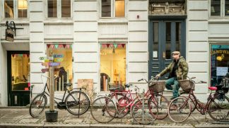 Uma rua em Copenhaga