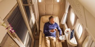 A nova cabine de primeira classe da Emirates é um verdadeiro luxo