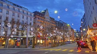 Genebra: Natal pintado a luz