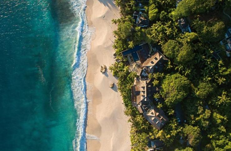 Aerial of Anse Intendance Mahe Seychelles