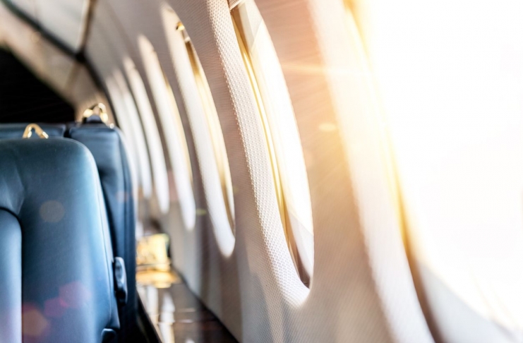 Airplane windows & sunbeams