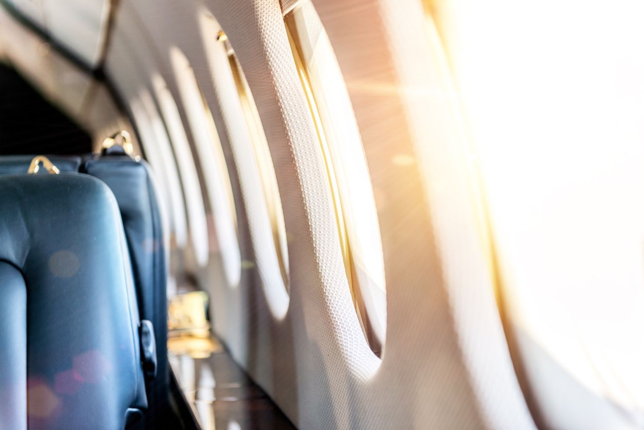 Airplane windows & sunbeams