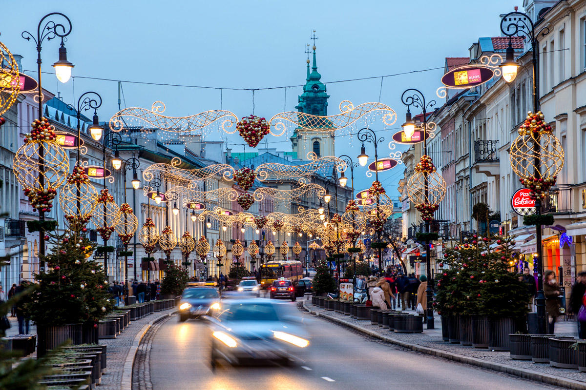 Iluminações em Varsóvia