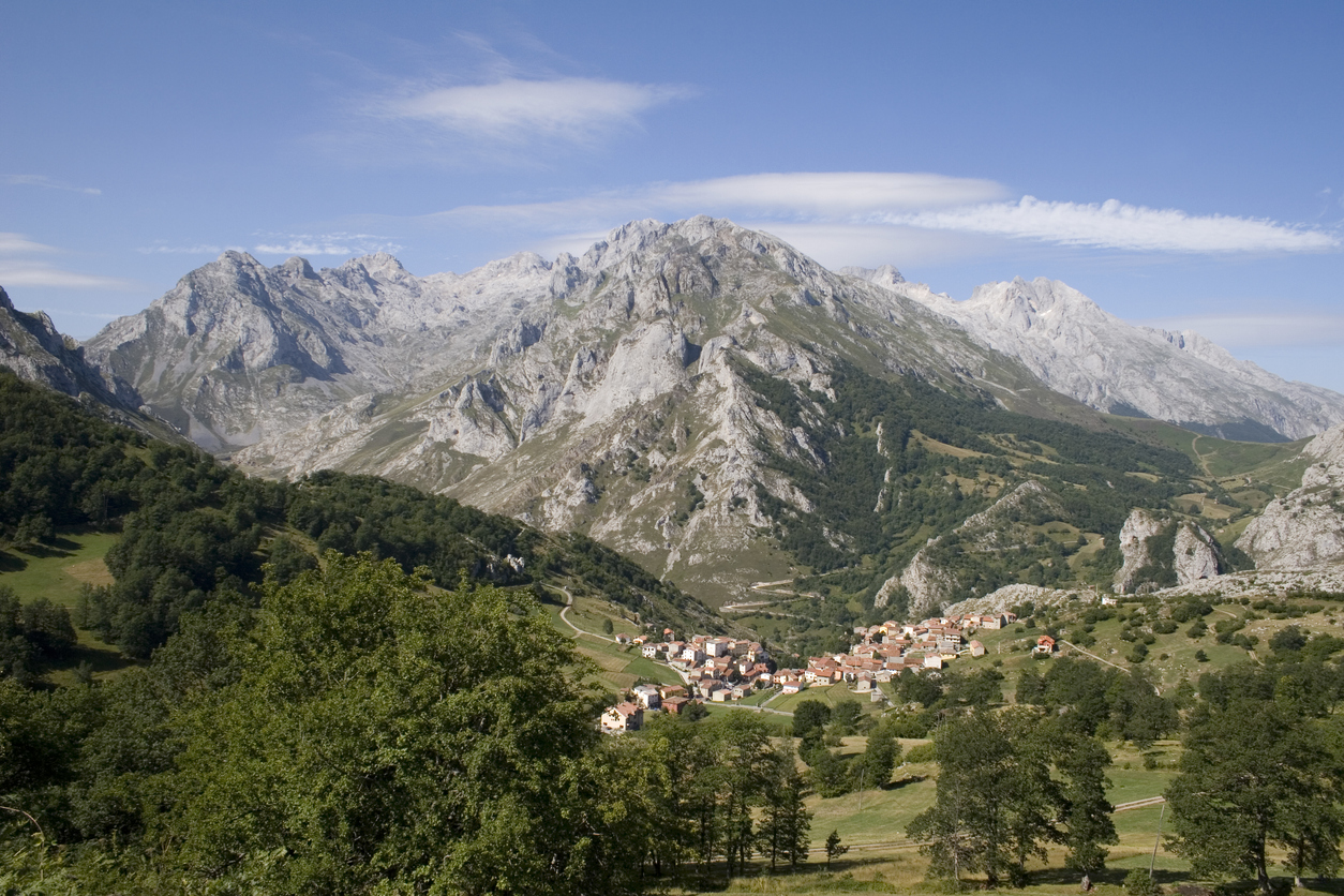 Sotres, Picos De Europa Mountain Range in summer