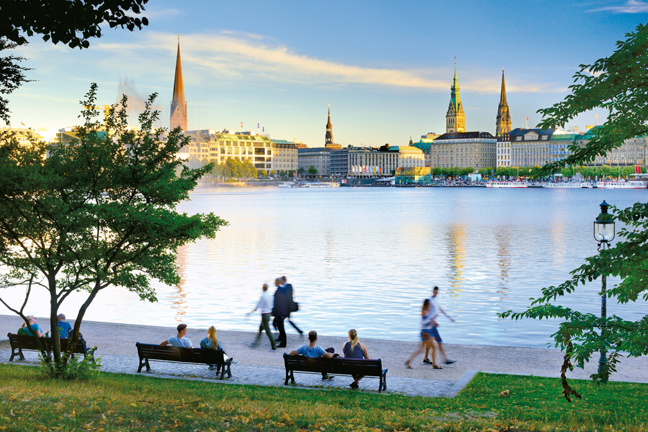 HAMBURGO-lago-Binnenalster